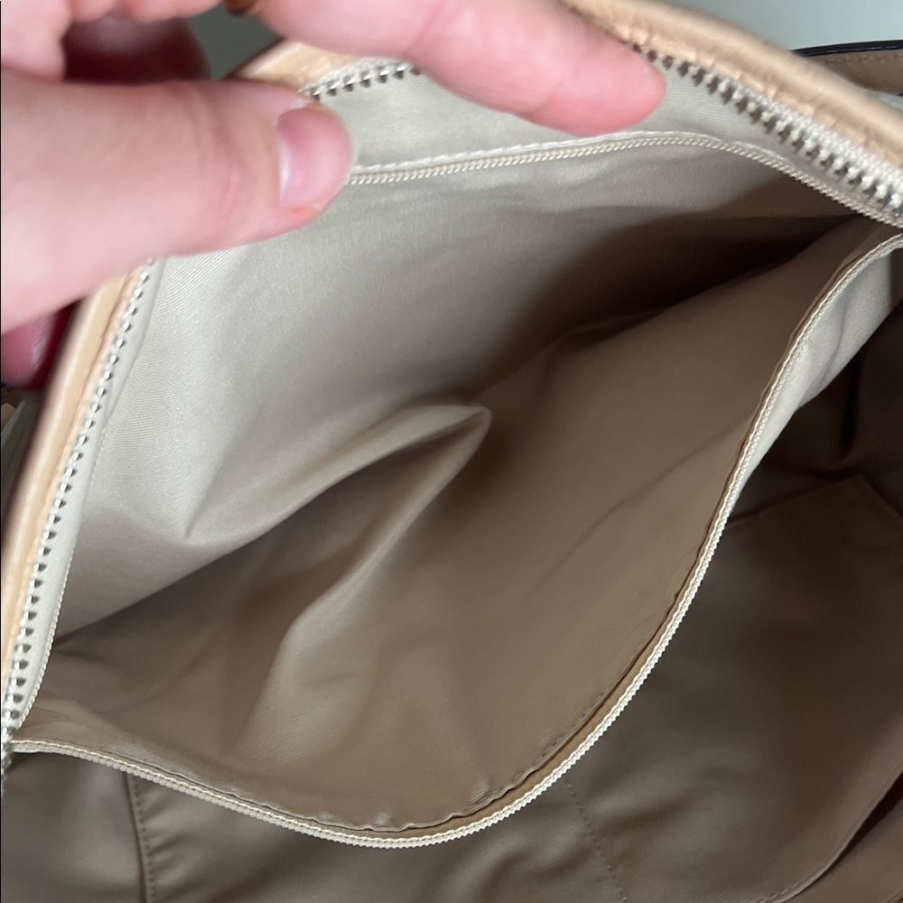 Coach Signature Beige and Pink Shoulder Bag - Picture 11 of 15